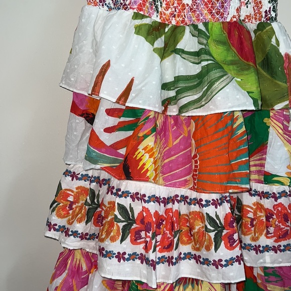 Farm Rio Mixed Prints Layered Tiered Floral Dress - Picture 6 of 12